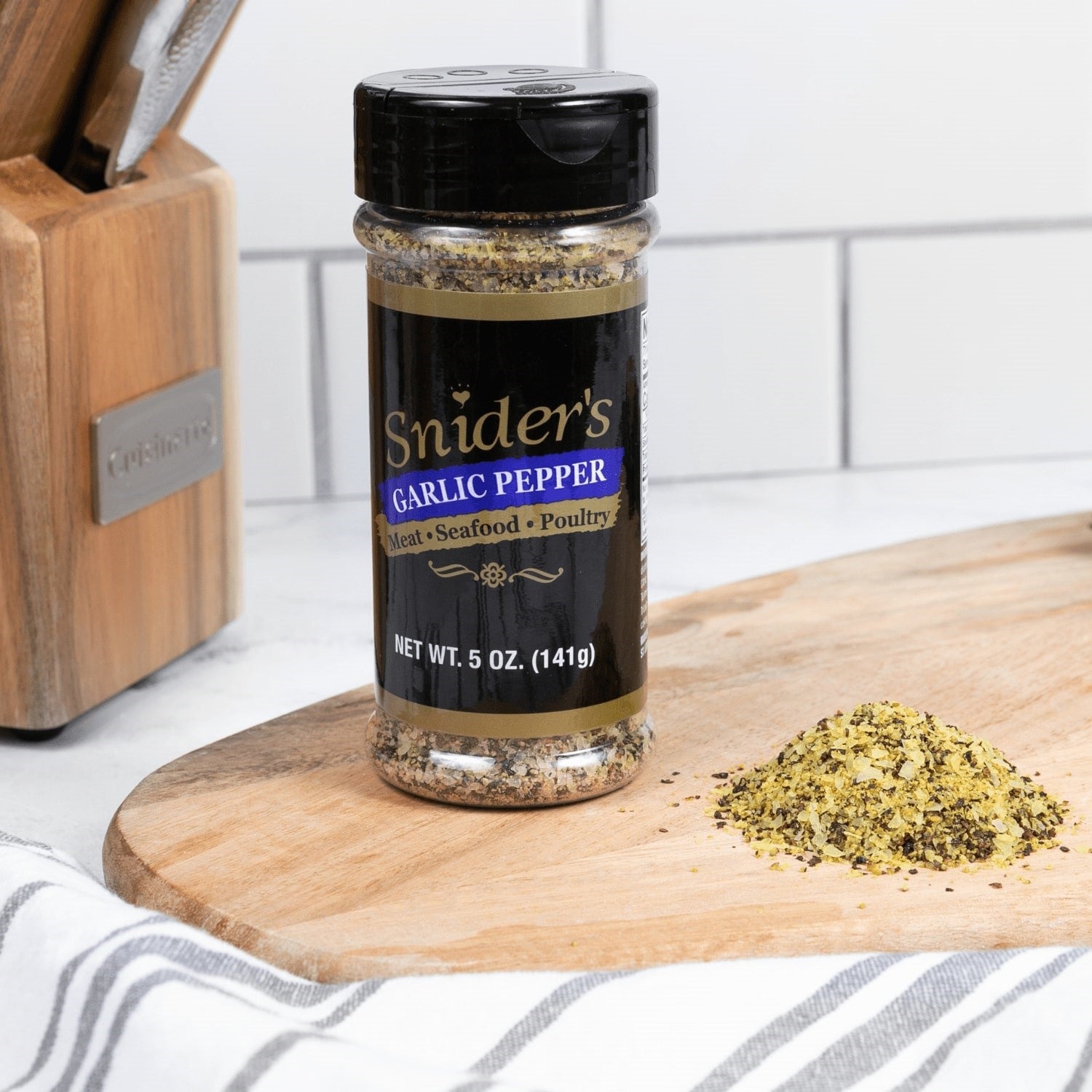 Snider's Garlic Pepper Seasoning- Case of 12- 5 oz. Shakers