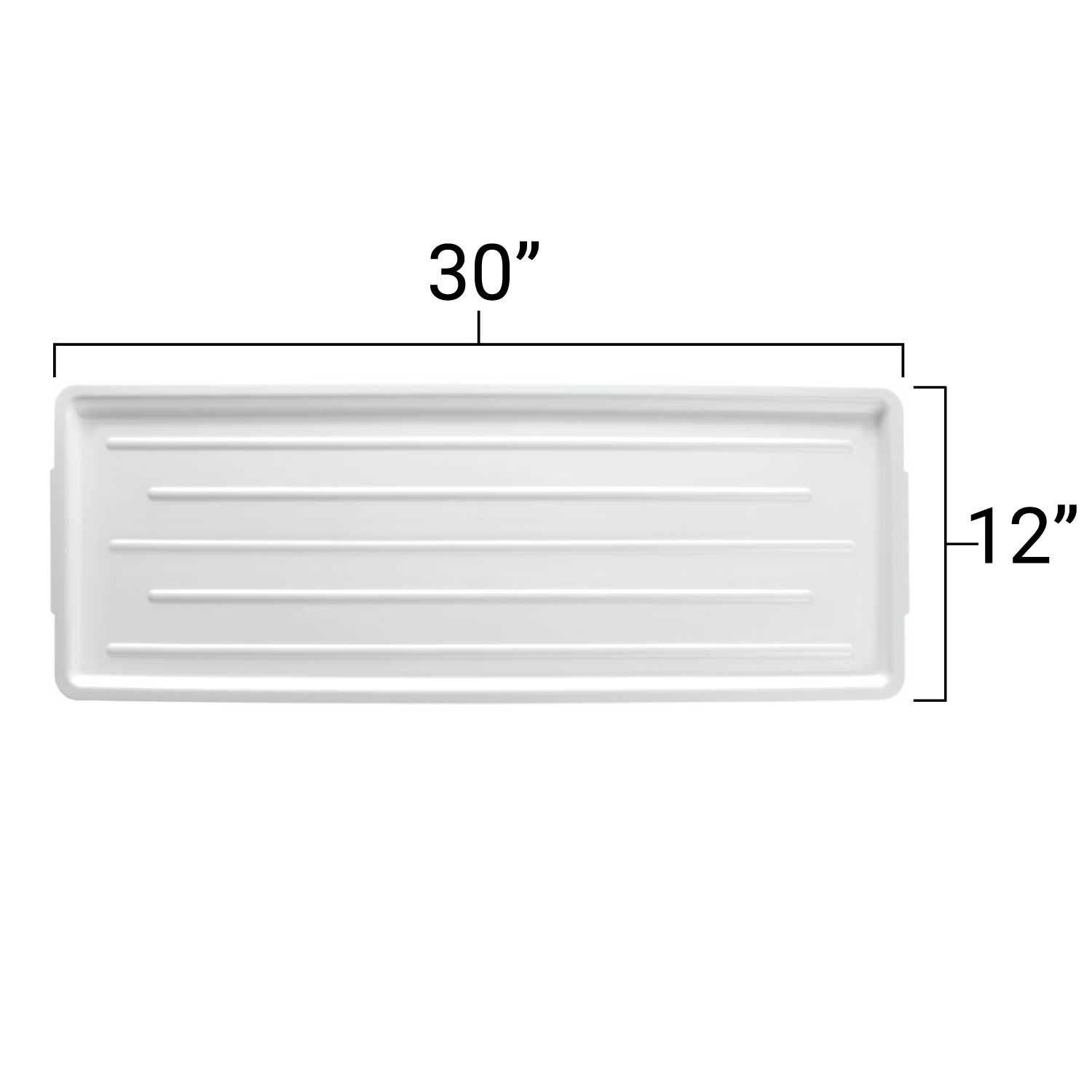 Plastic Platter - 12" x 30" x 3/4" - Pack of 12