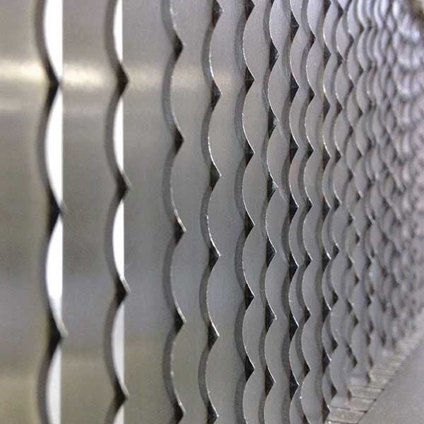 Scallop Edge Matched Set Bands for Bread Slicing Machines  7/16 x .016 BEZ
