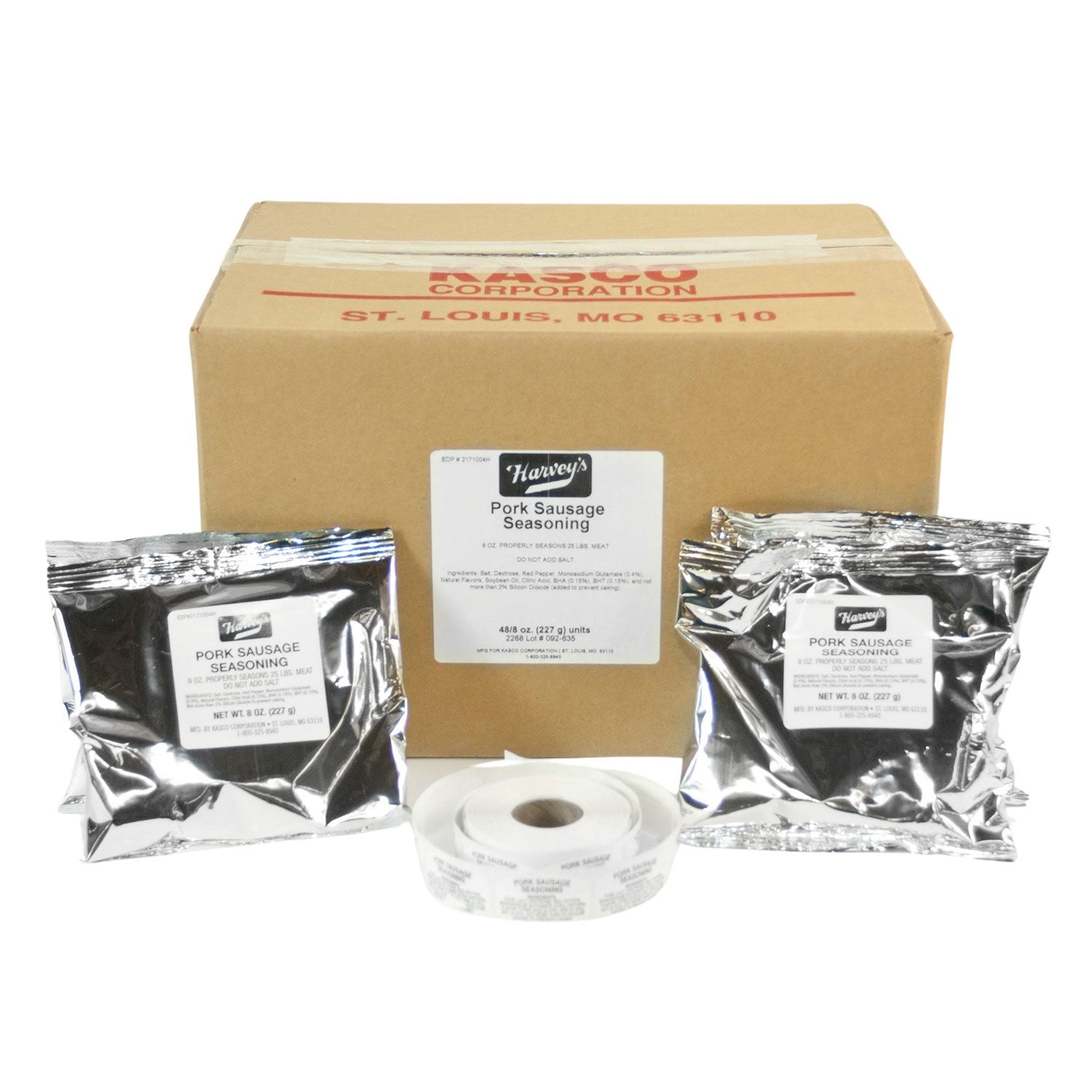 Harvey's Pork Sausage Seasoning, 48 - 8 oz. Bags per Case
