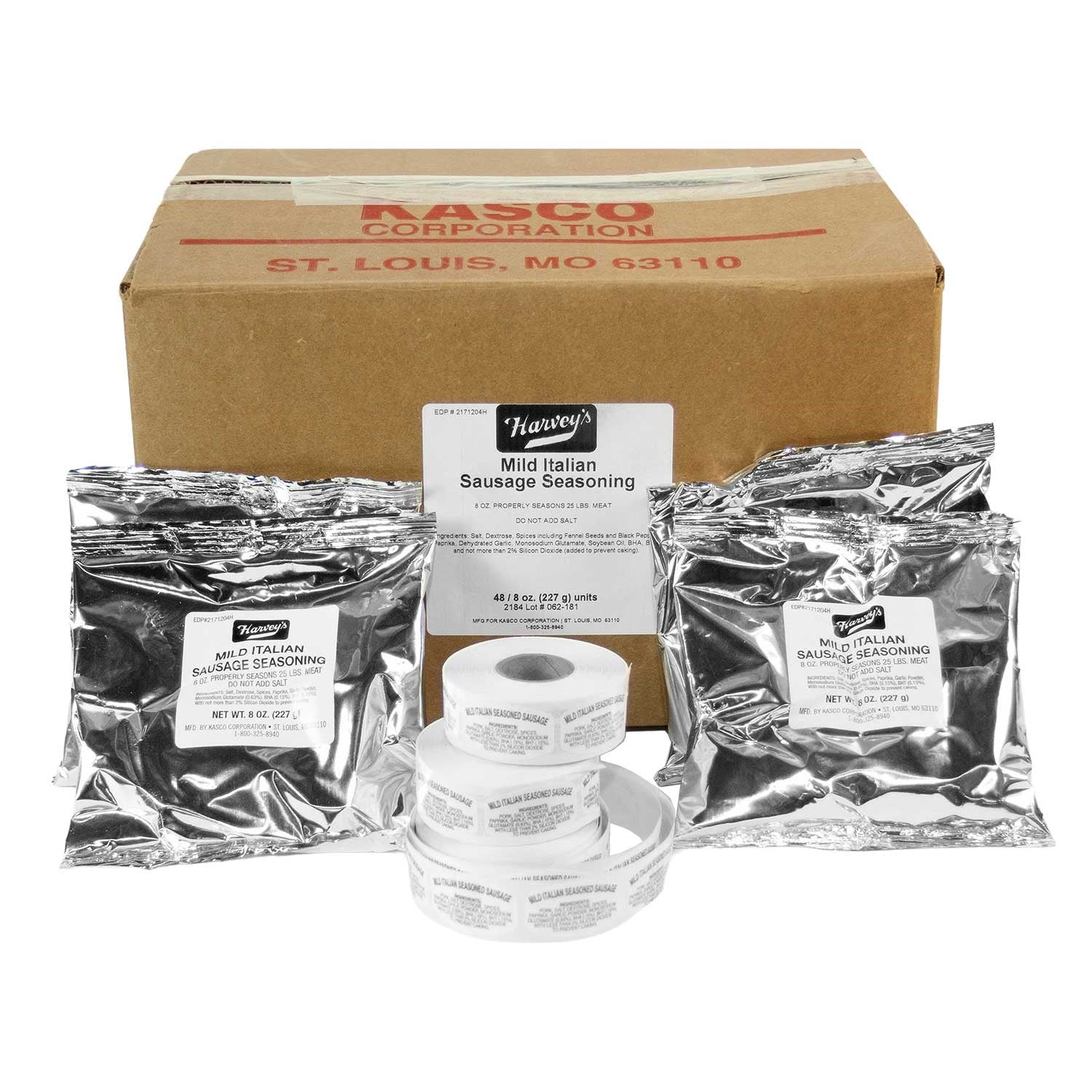 Harvey's Mild Italian Sausage Seasoning, 48 - 8 oz. Bags per Case