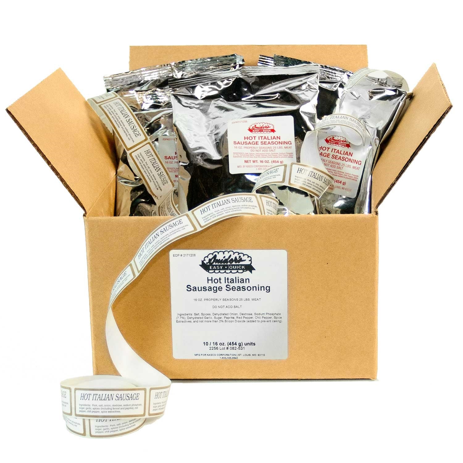 Snider's Hot Italian Sausage Seasoning, 10 - 16 oz. Bags per Case