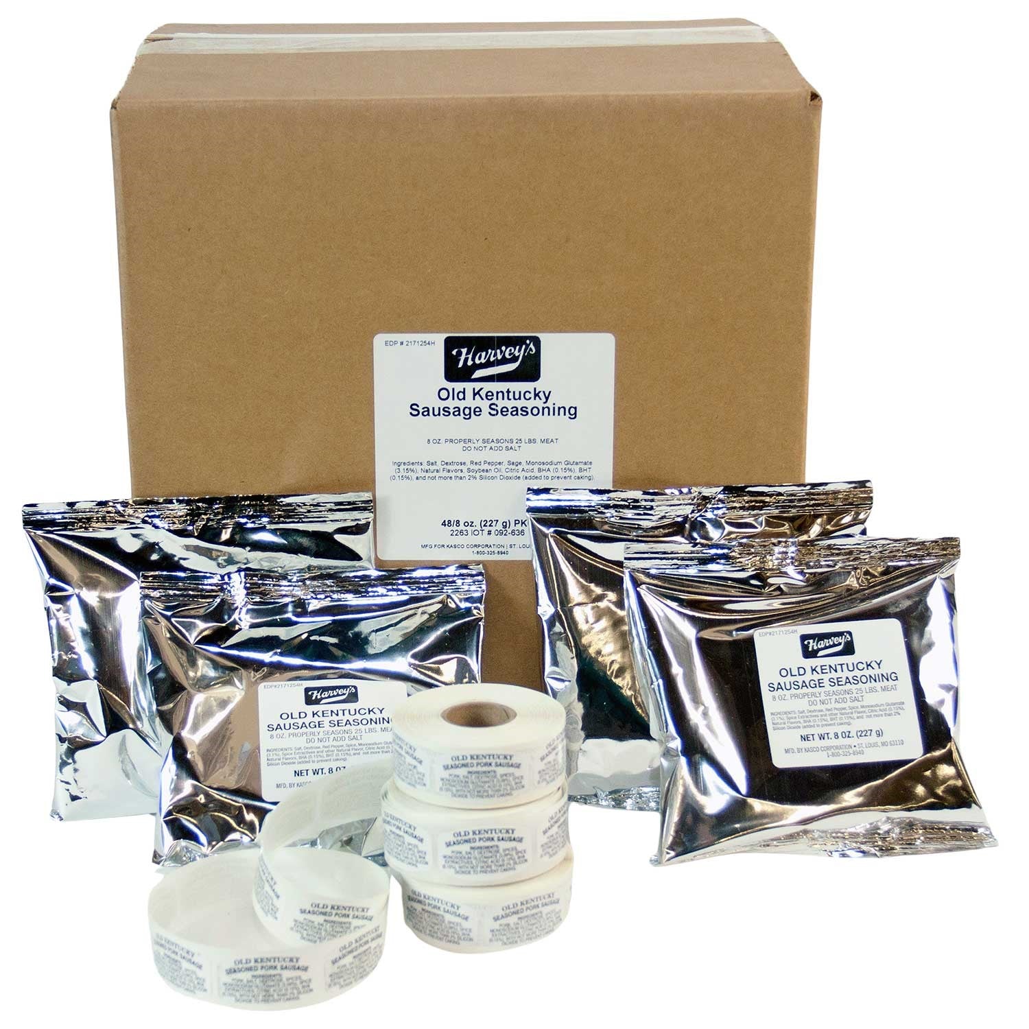 Harvey's Old Kentucky Sausage Seasoning, 48 - 8 oz. Bags per Case