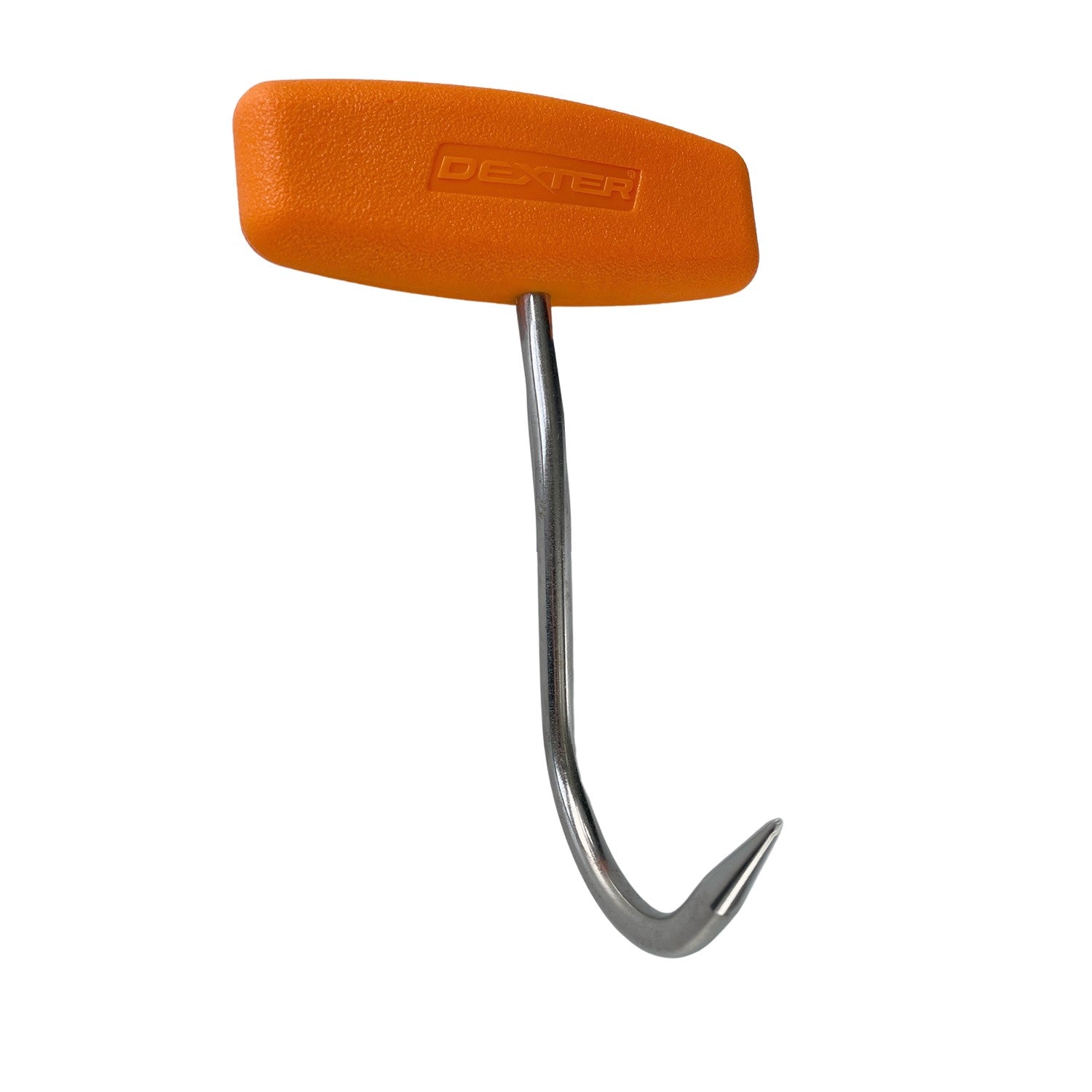 3-3/8" Dexter Meat Hook with Orange Plastic Handle