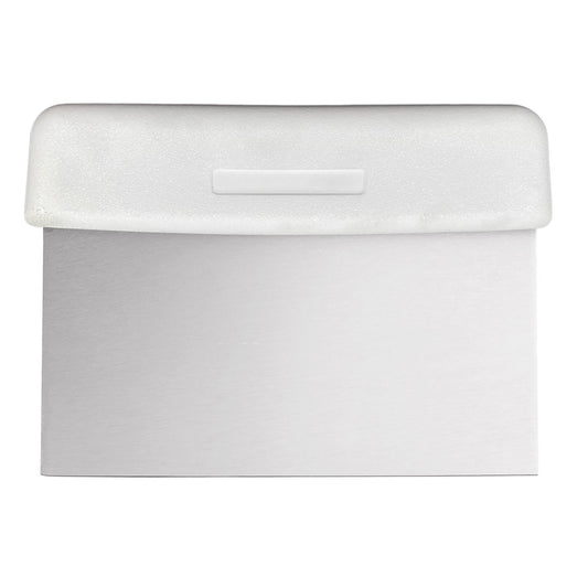 Stainless Steel Block Scraper with Plastic Grip, 6 x 3"